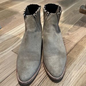 Free people suede tan leather boots size 9